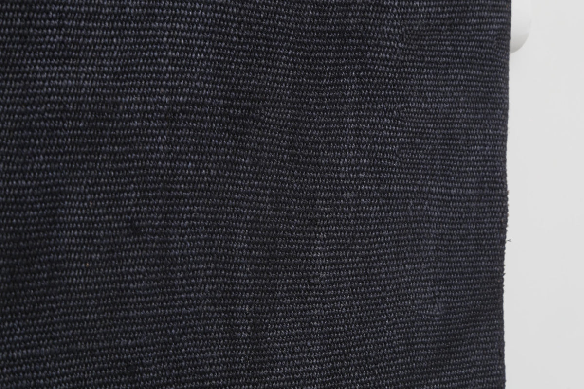 2x9 Vintage Turkish Hemp Runner Rug, Handmade Dark Blue Hallway Rug, Minimalist Long Kitchen Runner