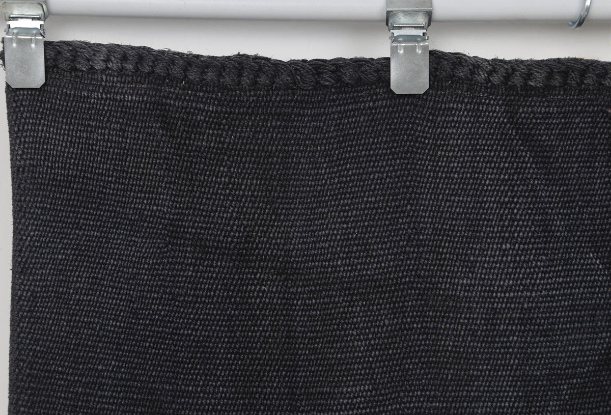 2x9 Vintage Turkish Hemp Runner Rug, Handmade Dark Blue Hallway Rug, Minimalist Long Kitchen Runner