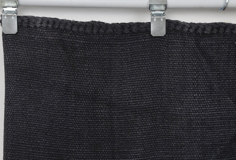 2x9 Vintage Turkish Hemp Runner Rug, Handmade Dark Blue Hallway Rug, Minimalist Long Kitchen Runner