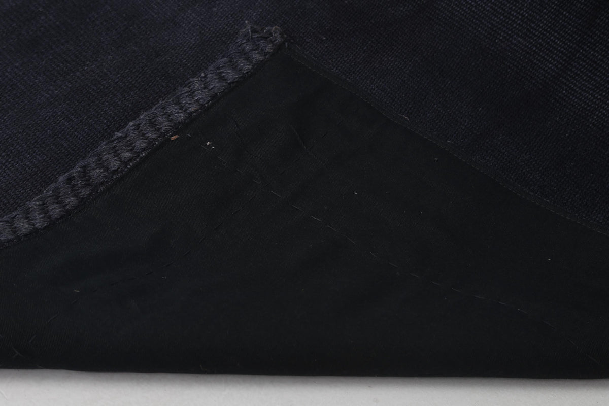 2x9 Vintage Turkish Hemp Runner Rug, Handmade Dark Blue Hallway Rug, Minimalist Long Kitchen Runner
