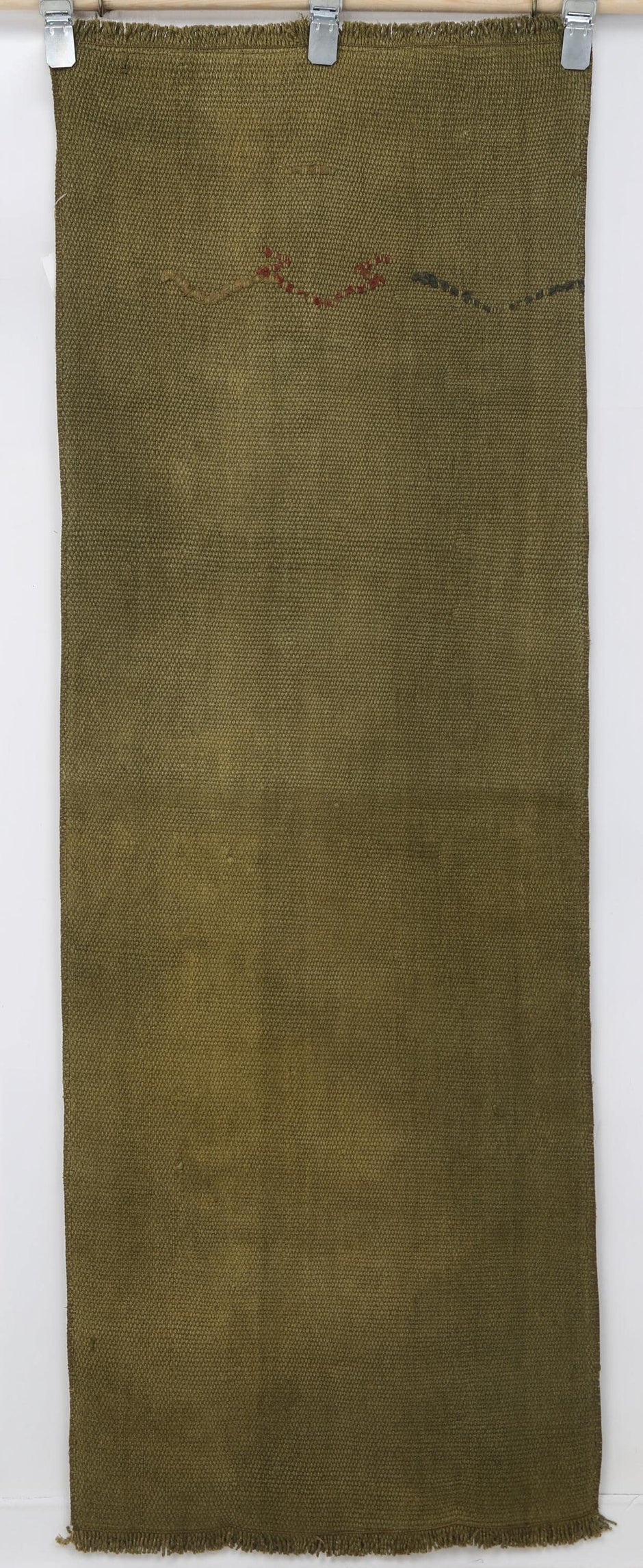 2x5 Vintage Turkish Hemp Runner Rug, Handmade Mustard Hallway Rug, Minimalist Narrow Runner Carpet
