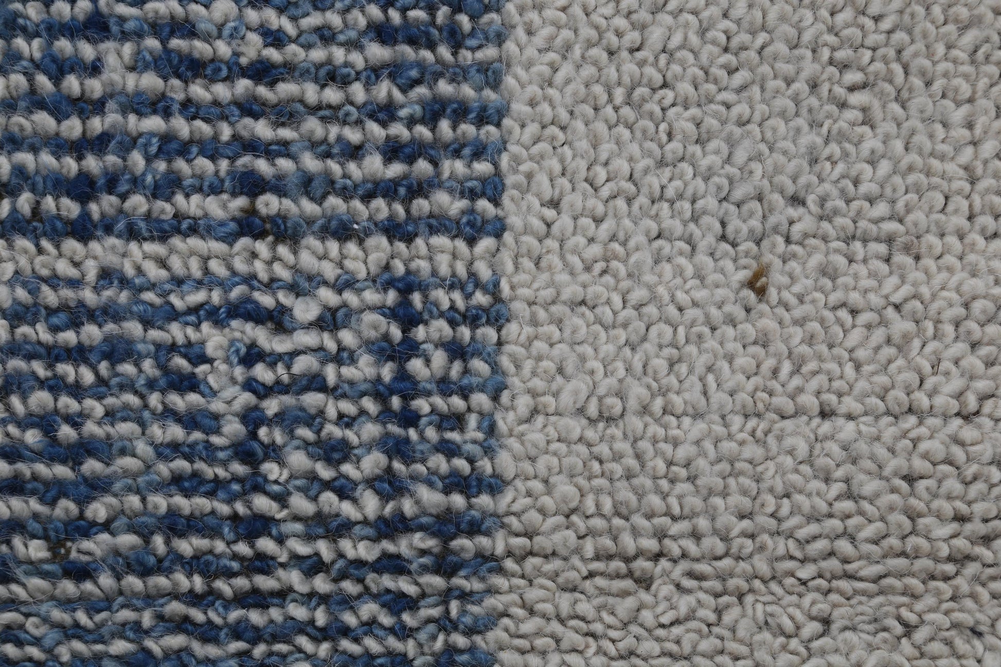 3x4 Vintage Turkish Blue Tapestry Rug, Handwoven Wool Wall Hanging, Minimalist Textile Art