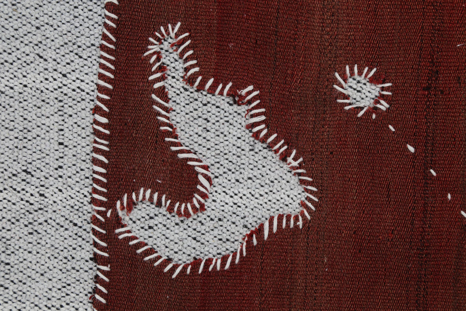 3x4 Handmade Wool Tapestry Rug, Turkish Textile Wall Hanging, One of a Kind Fiber Art