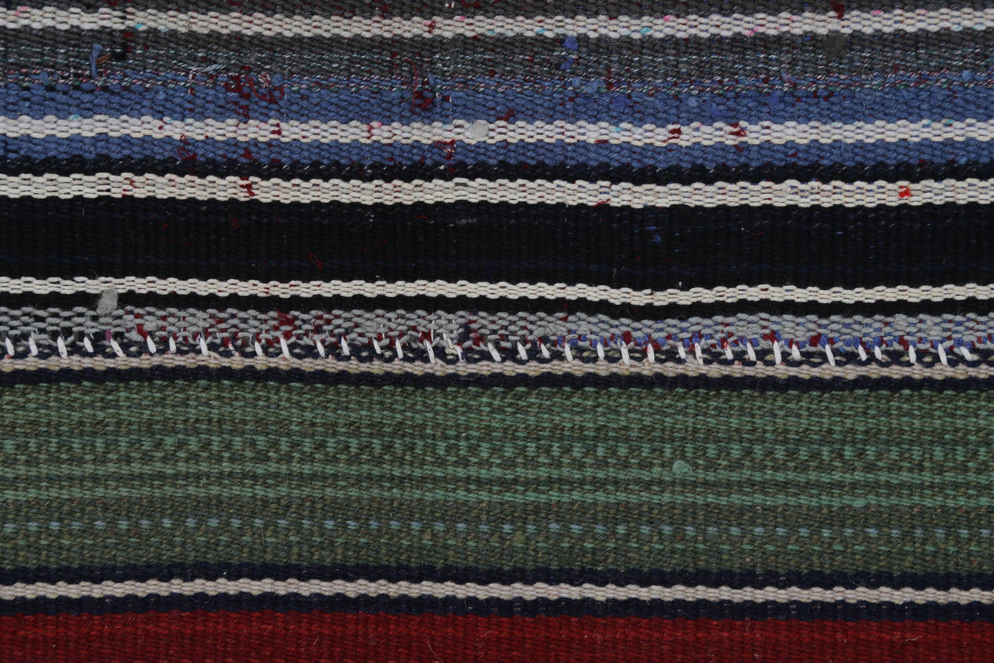 3x5 Handmade Striped Turkish Tapestry Rug, Vintage Textile Wall Hanging, Woven Fiber Art