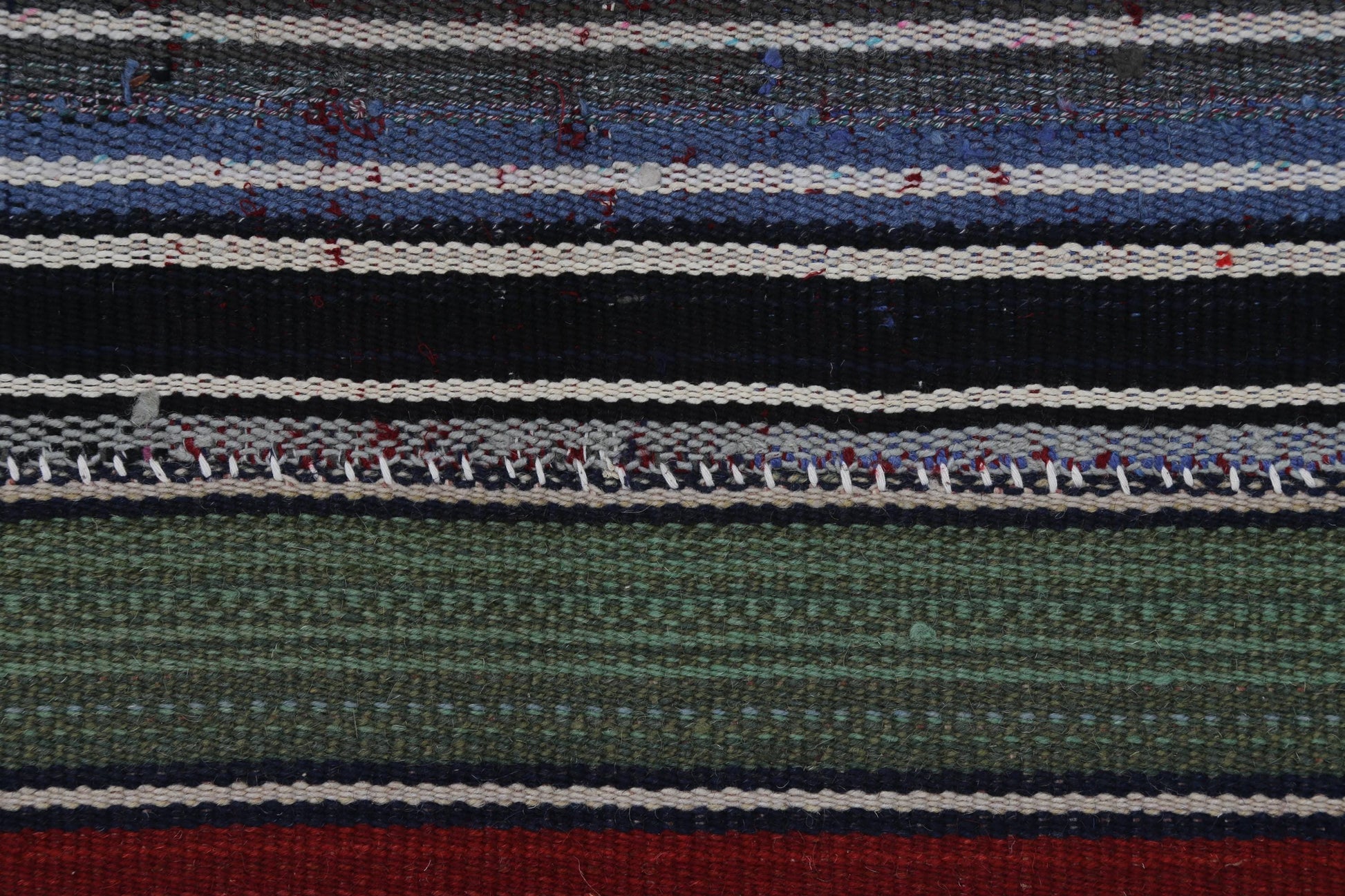 3x5 Handmade Striped Turkish Tapestry Rug, Vintage Textile Wall Hanging, Woven Fiber Art