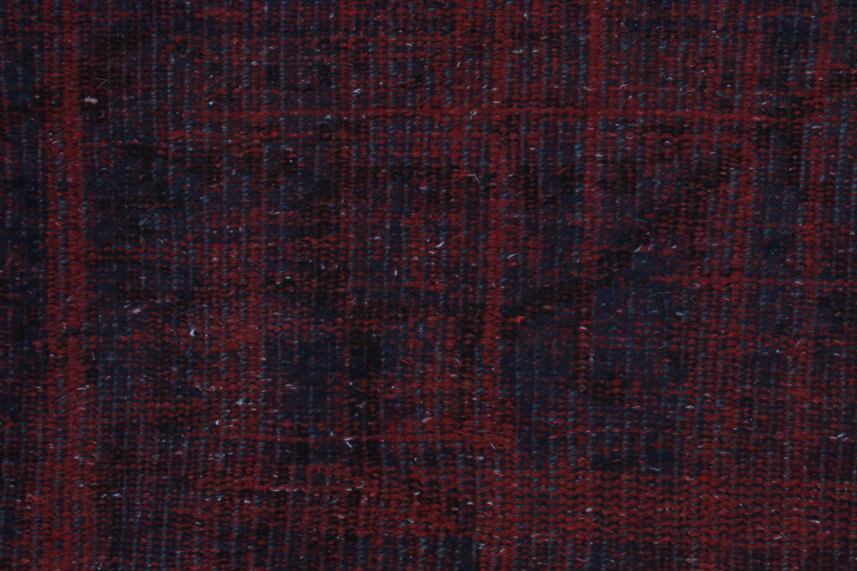2x5 Vintage Turkish Runner Rug, Handmade Wool Cotton Hallway Rug, Distressed Red Entryway Accent Rug
