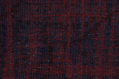 2x5 Vintage Turkish Runner Rug, Handmade Wool Cotton Hallway Rug, Distressed Red Entryway Accent Rug
