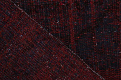 2x5 Vintage Turkish Runner Rug, Handmade Wool Cotton Hallway Rug, Distressed Red Entryway Accent Rug