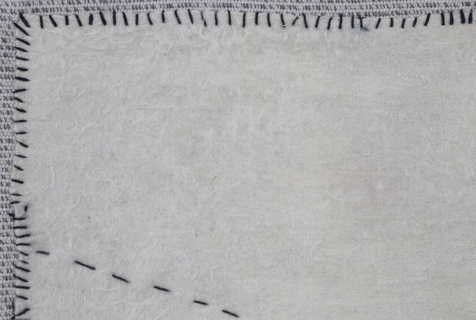 3x4 Minimalist Turkish Wool Tapestry Rug, Handmade Beige White Wall Hanging, Organic Fiber Textile Art