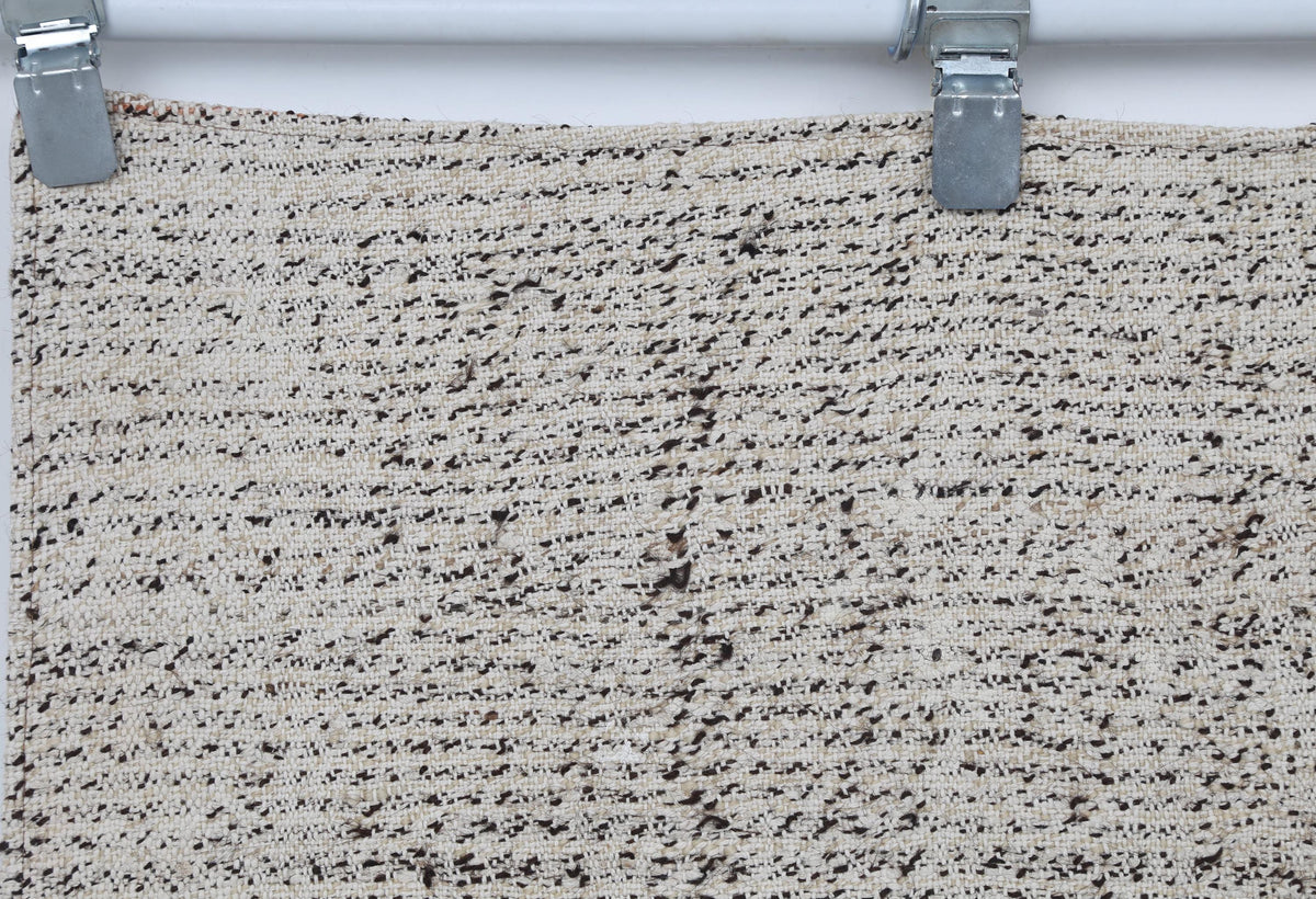 2x10 Vintage Turkish Flatweave Runner Rug, Handmade Wool Striped Hallway Rug, Neutral Beige Rustic Long Runner