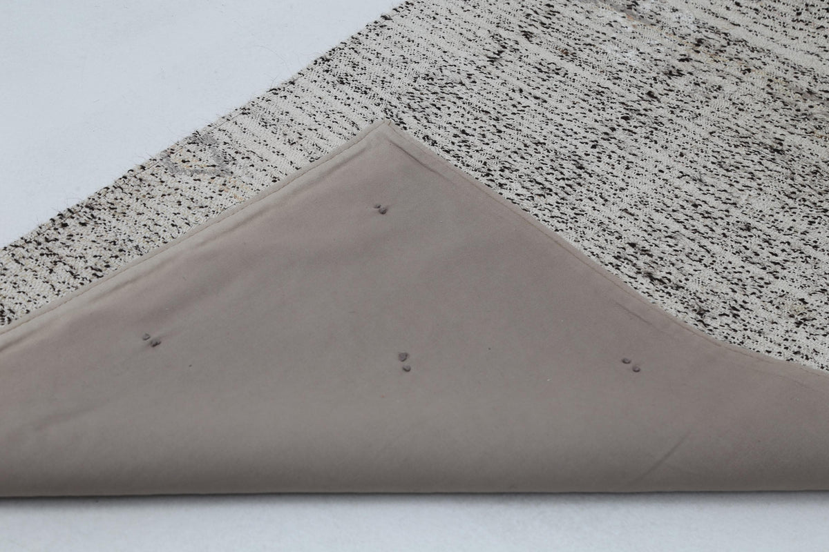 2x10 Vintage Turkish Flatweave Runner Rug, Handmade Wool Striped Hallway Rug, Neutral Beige Rustic Long Runner