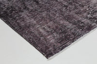 Vintage Turkish Wool Overdyed Runner Rug, Purple Minimalist (3x10) - photo 8 of 9