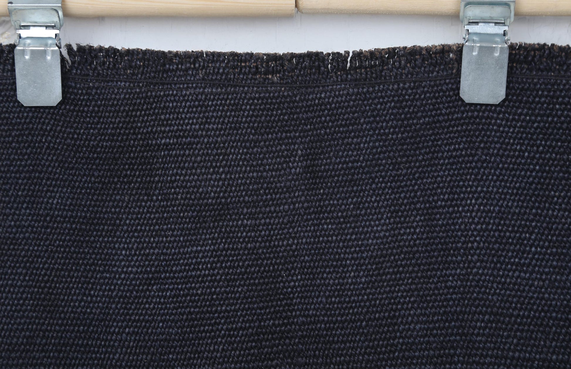 3x4 Vintage Turkish Hemp Rug, Handmade Dark Blue Minimalist Small Area Rug, Solid Hemp Entryway Rug