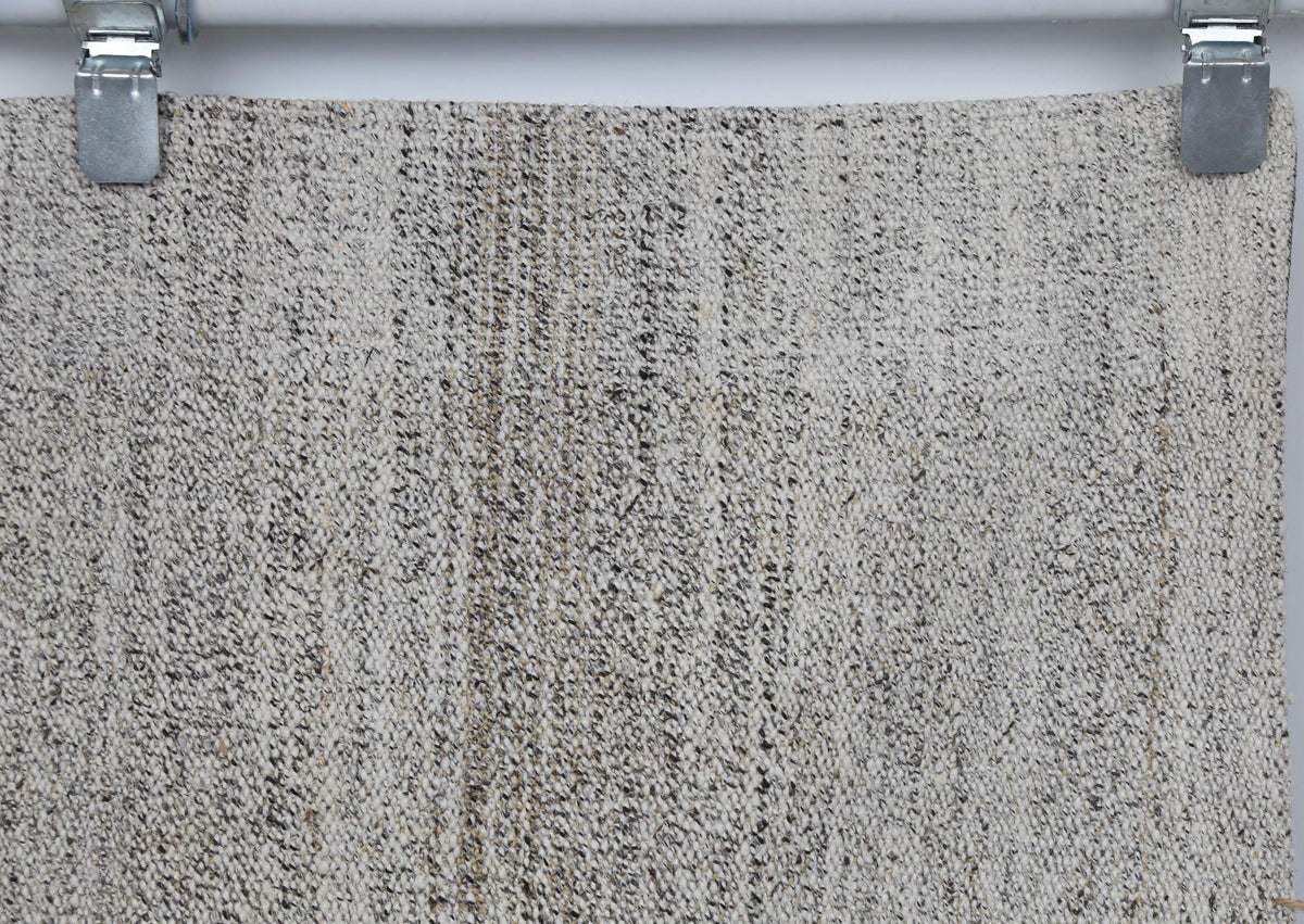 3x10 Vintage Turkish Flatweave Runner Rug, Handmade Wool Cotton Hallway Rug, Neutral Beige Long Rustic Runner