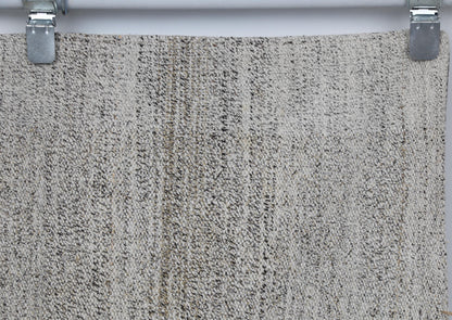 3x10 Vintage Turkish Flatweave Runner Rug, Handmade Wool Cotton Hallway Rug, Neutral Beige Long Rustic Runner