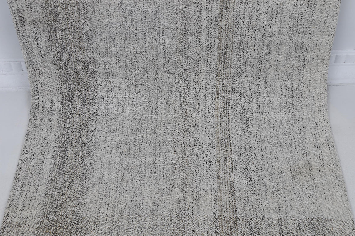 3x10 Vintage Turkish Flatweave Runner Rug, Handmade Wool Cotton Hallway Rug, Neutral Beige Long Rustic Runner