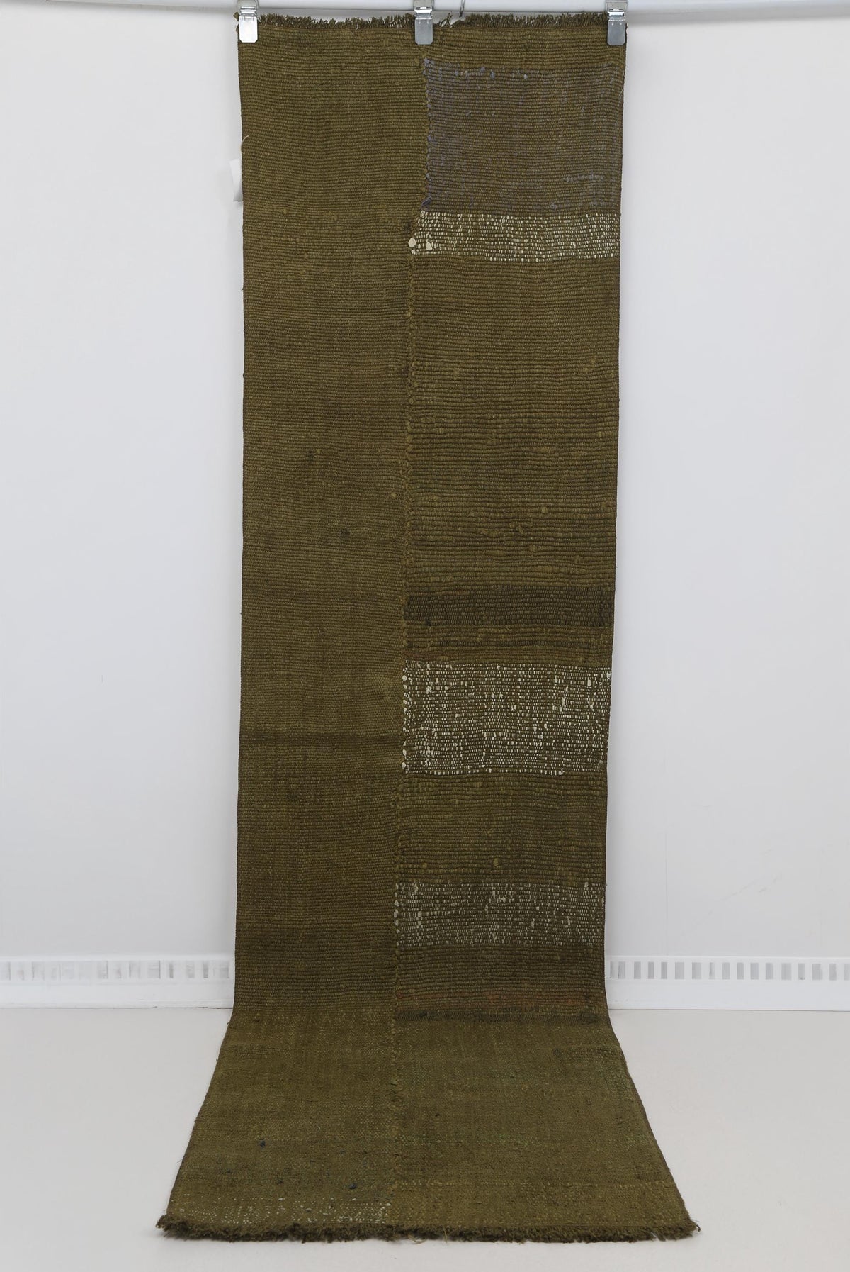 2x9 Vintage Turkish Hemp Runner Rug, Handmade Mustard Hallway Rug, Rustic Minimal Long Runner for Entryway