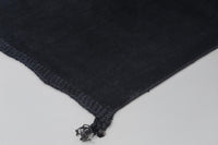 Vintage Turkish Hemp Runner Rug, Dark Blue Minimalist Solid (2x8) - photo 7 of 8