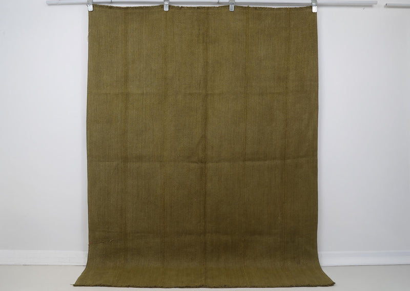 5x7 Vintage Turkish Hemp Area Rug, Handmade Mustard Minimalist Rug, Rustic Organic Floor Carpet