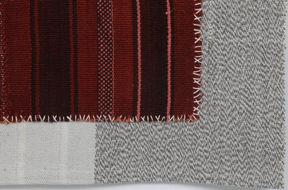 3x4 Vintage Turkish Tapestry Rug, Handwoven Wool Cotton Wall Hanging, Rustic Textile Wall Art