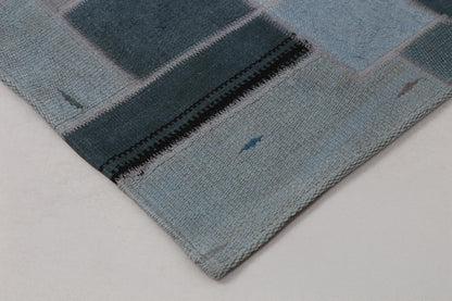 2x7 Handmade Hemp Patchwork Runner Rug, Vintage Turkish Hallway Rug, One of a Kind Entryway Carpet