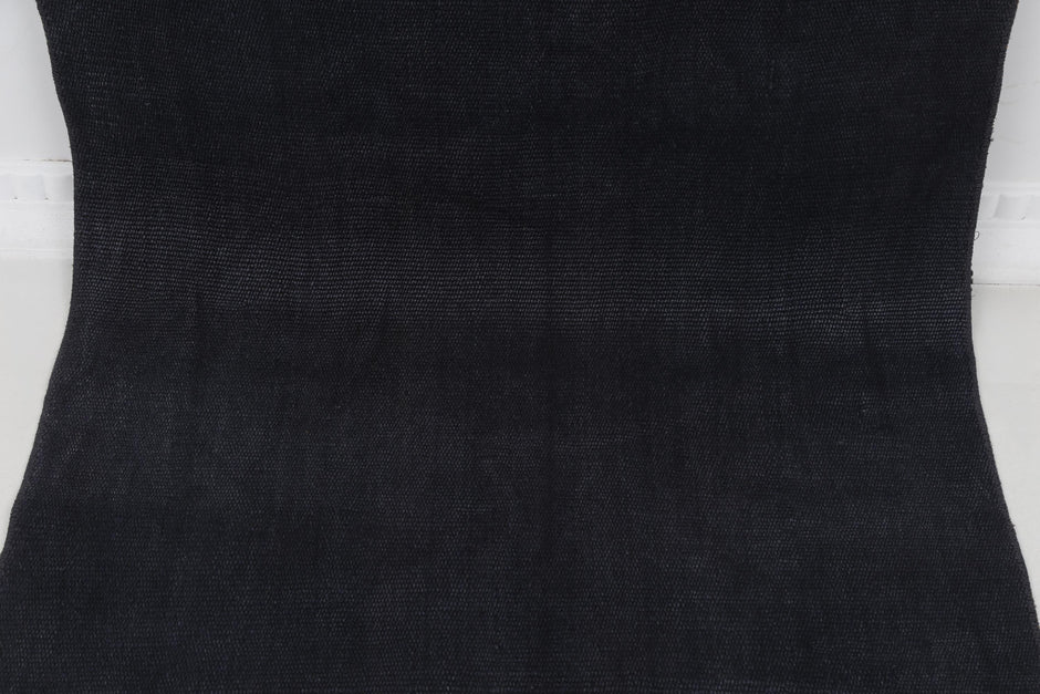 2x9 Vintage Turkish Hemp Runner Rug, Handmade Dark Blue Hallway Rug, Minimalist Long Kitchen Runner