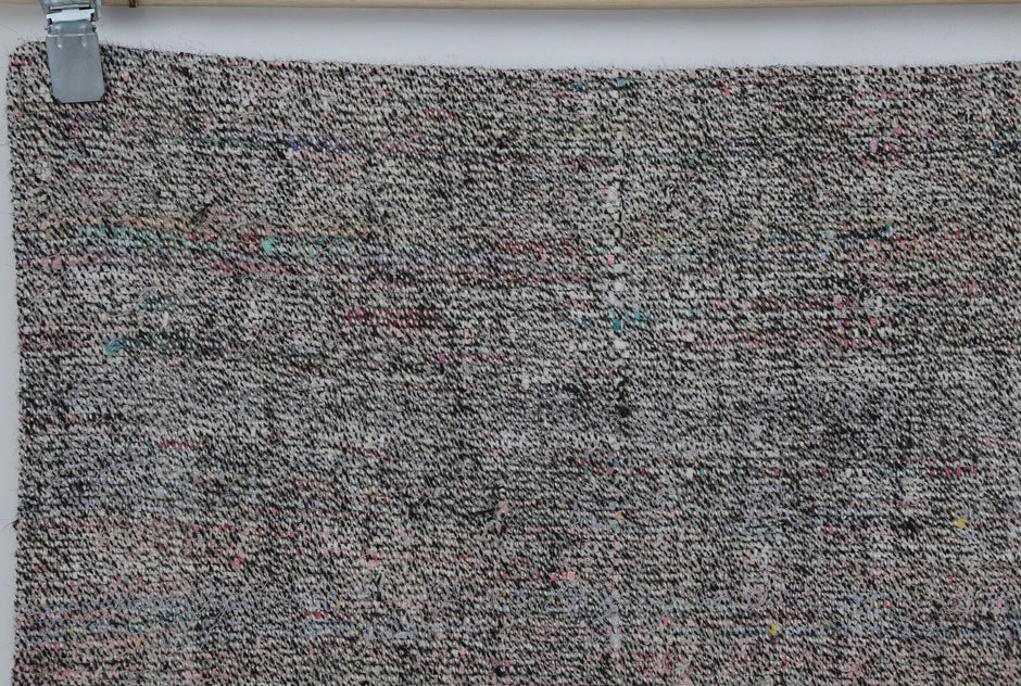 8x10 Vintage Turkish Flatweave Rug, Handmade Multicolor Wool Cotton Area Rug, Large Minimalist Kilim Carpet