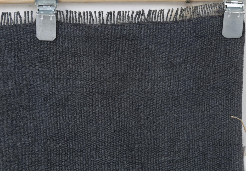 2x8 Vintage Turkish Hemp Runner Rug, Handmade Blue Hallway Rug, Minimalist Narrow Runner Carpet