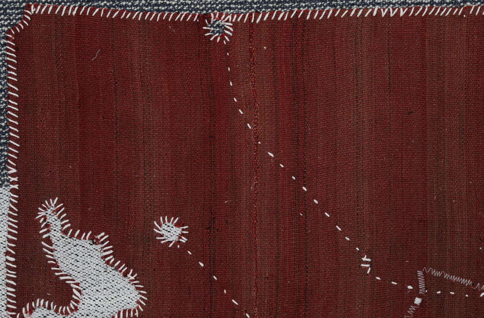 3x4 Handmade Wool Tapestry Rug, Turkish Textile Wall Hanging, One of a Kind Fiber Art