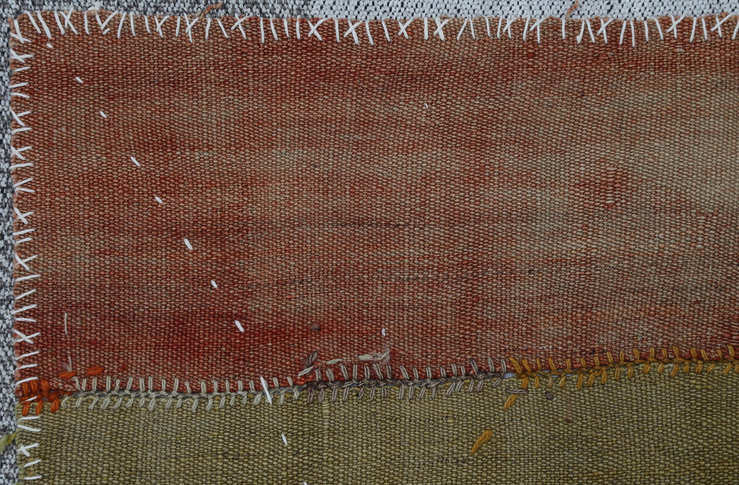 3x4 Handmade Wool Tapestry Rug, Abstract Textile Wall Hanging, Earth Tone Fiber Art Decor