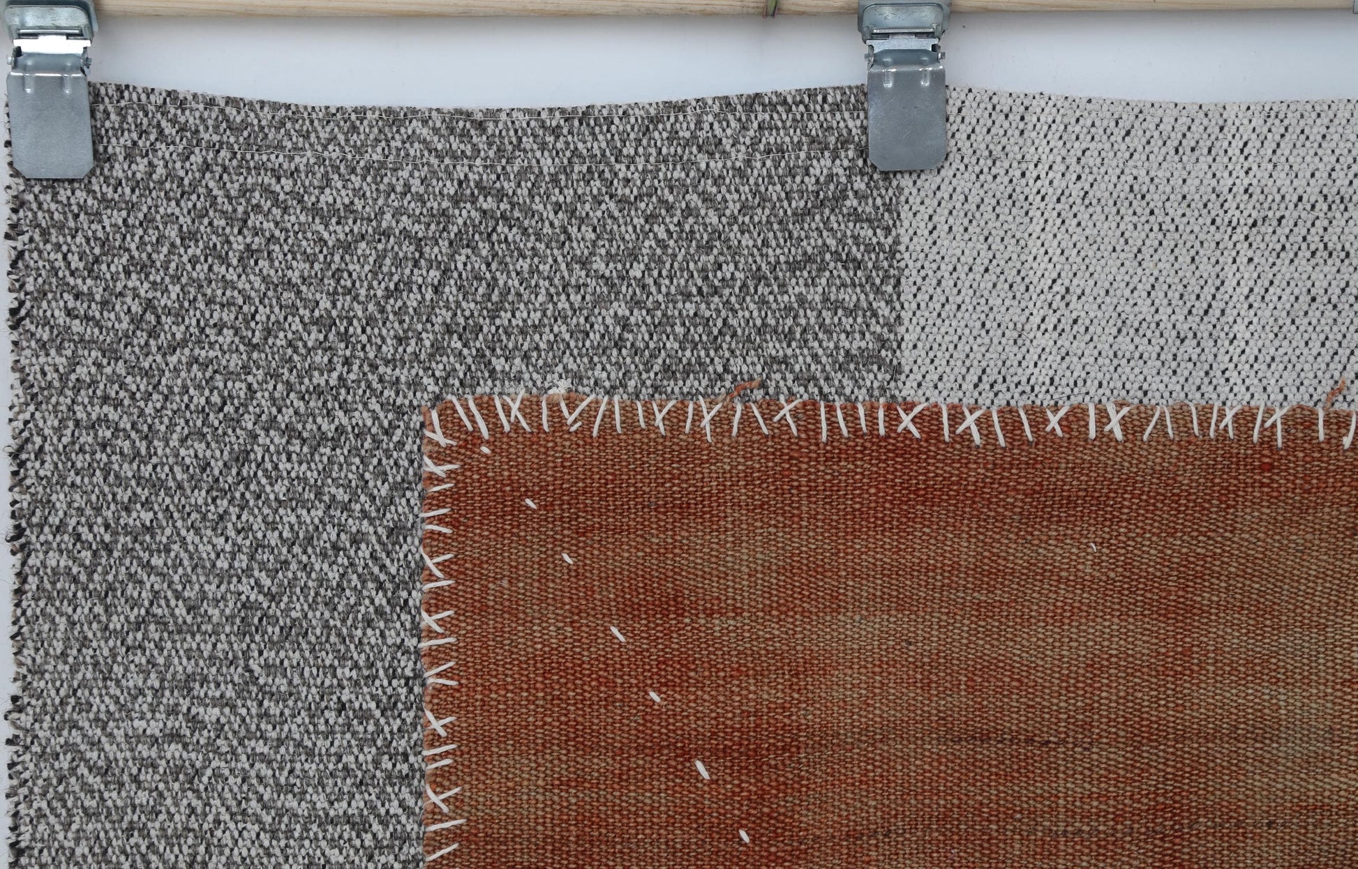 3x4 Handmade Wool Tapestry Rug, Abstract Textile Wall Hanging, Earth Tone Fiber Art Decor