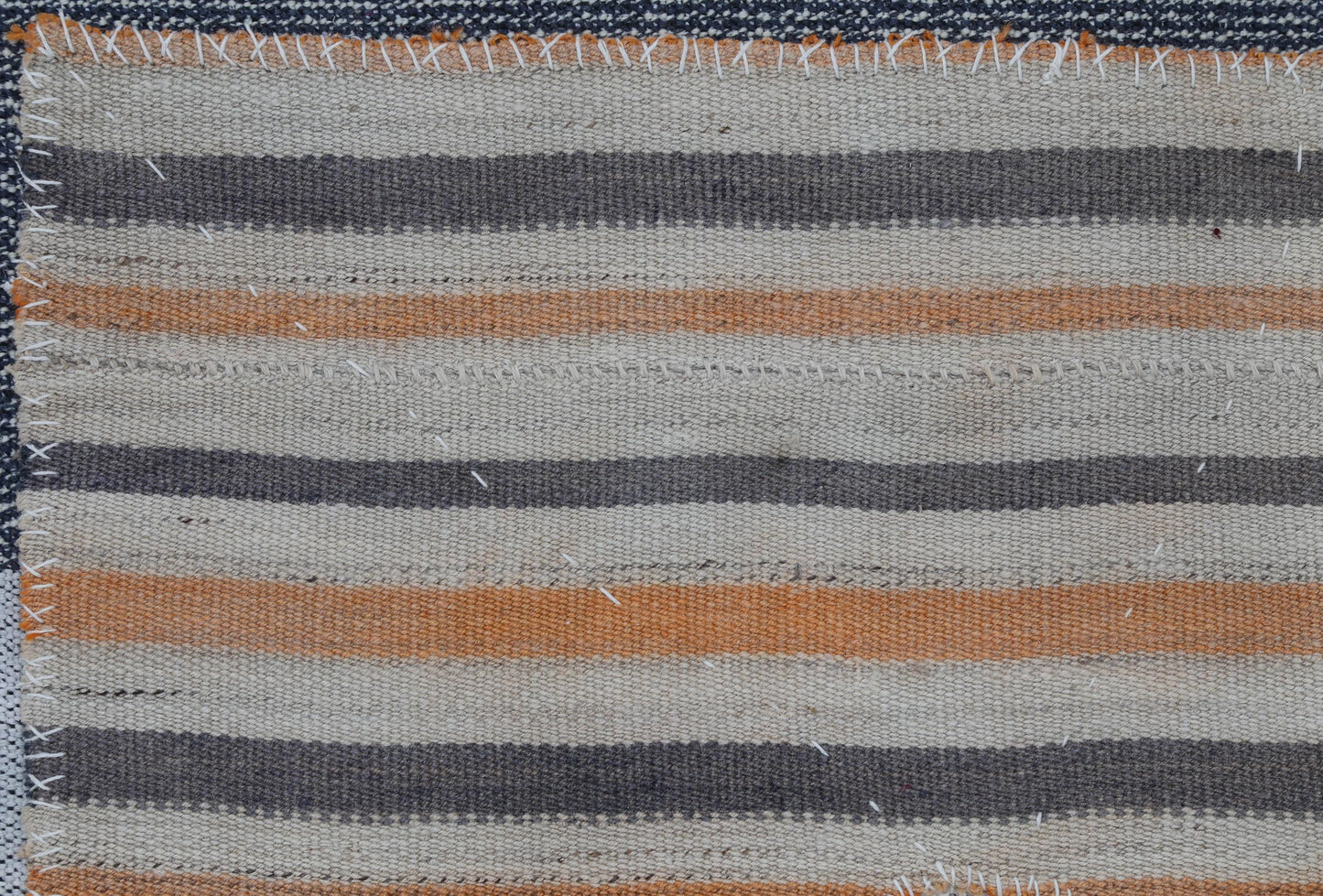 3x4 Handmade Wool Tapestry Rug, Striped Textile Wall Hanging, Minimalist Fiber Art Decor