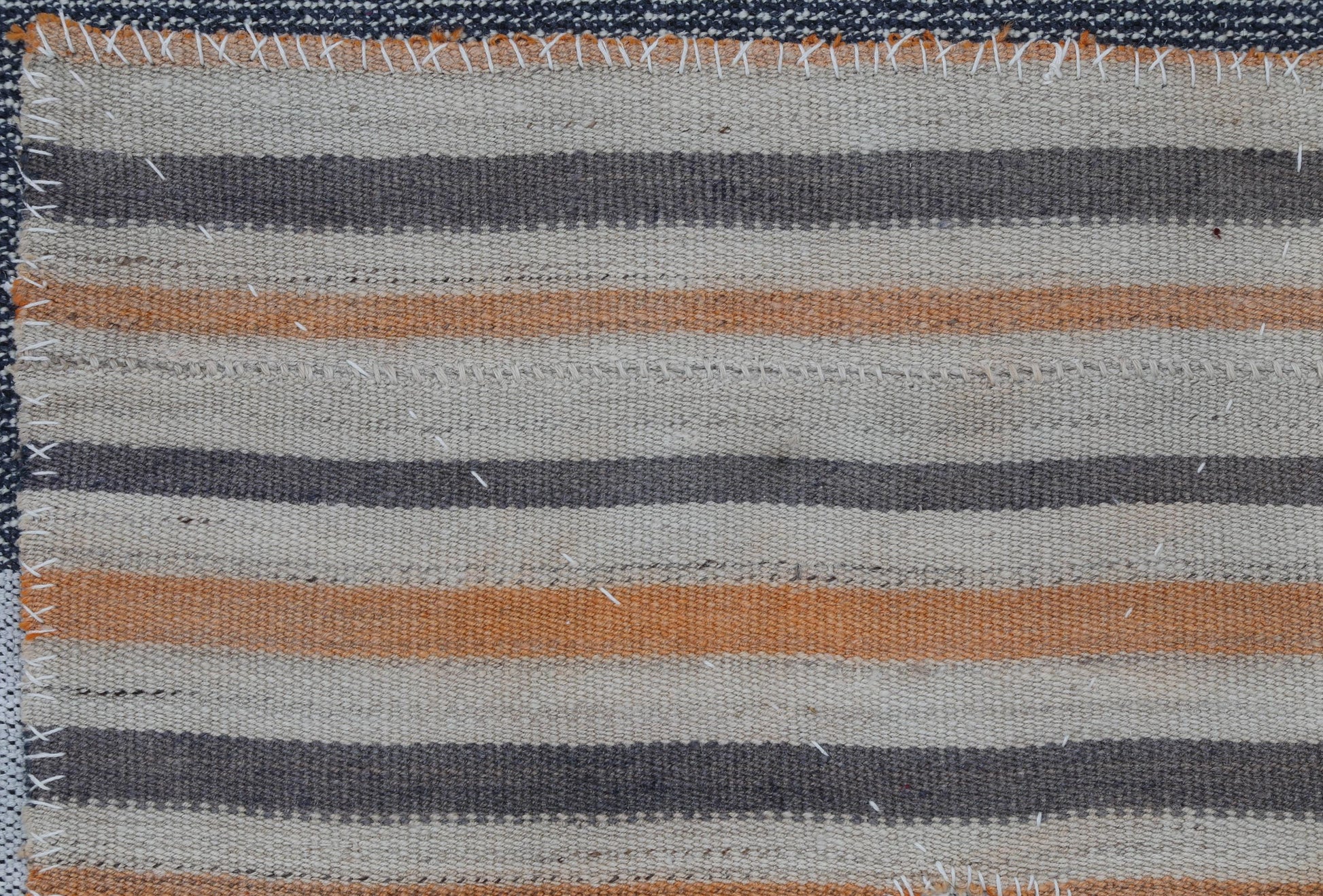 3x4 Handmade Wool Tapestry Rug, Striped Textile Wall Hanging, Minimalist Fiber Art Decor