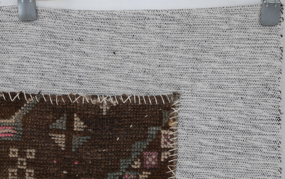 3x4 Handmade Wool Tapestry Rug, Tribal Textile Wall Hanging, Rustic Fiber Art Decor