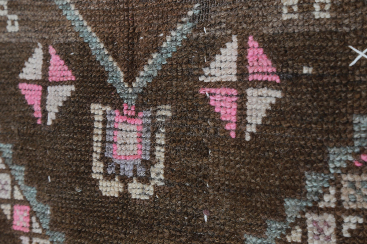 3x4 Handmade Wool Tapestry Rug, Tribal Textile Wall Hanging, Rustic Fiber Art Decor