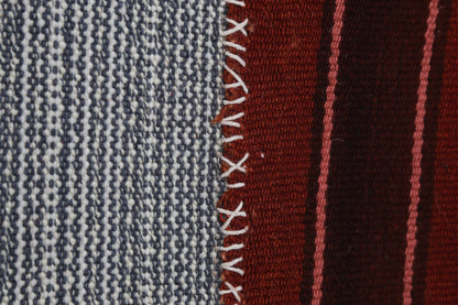 3x4 Vintage Turkish Tapestry Rug, Handwoven Wool Cotton Wall Hanging, Rustic Textile Wall Art
