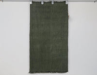 2x4 Vintage Hemp Tapestry, Olive Green Turkish Wall Hanging, Minimalist Woven Textile Art