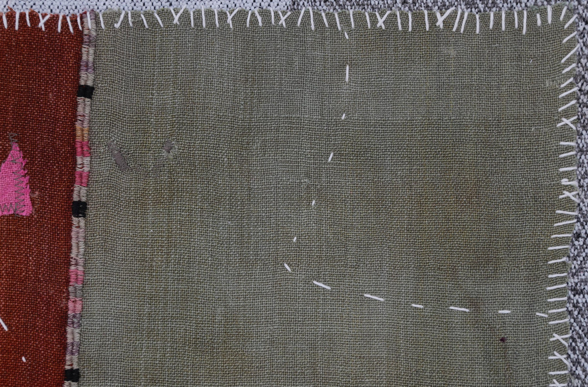 3x4 Wool Tapestry Rug, Rust Brown Abstract Textile Wall Hanging, Modern Fiber Art Decor