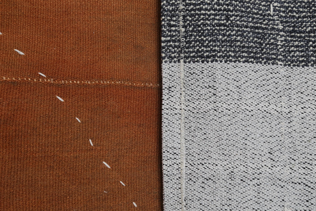 3x4 Wool Tapestry Rug, Rust Brown Minimalist Textile Wall Hanging, Abstract Fiber Art Decor