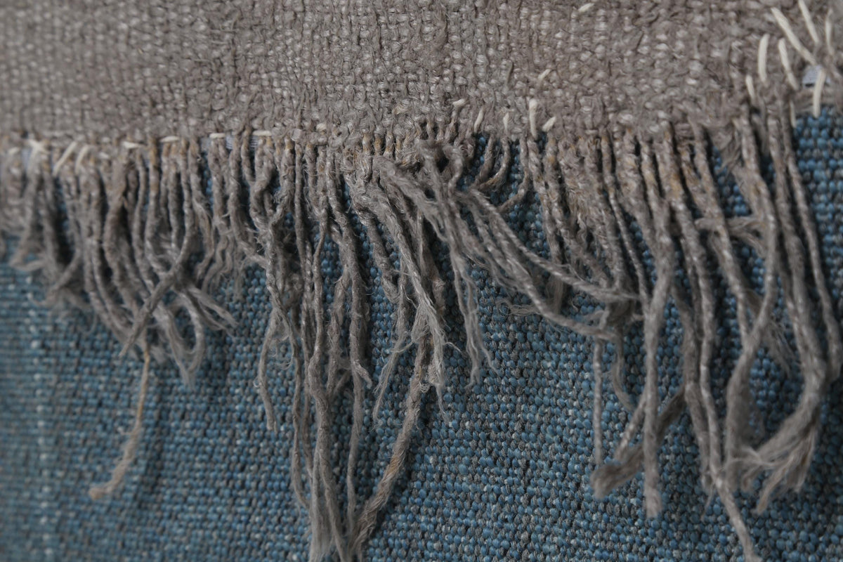 3x4 Vintage Tapestry Rug, Hemp Wool Striped Turkish Textile, Neutral Woven Wall Art