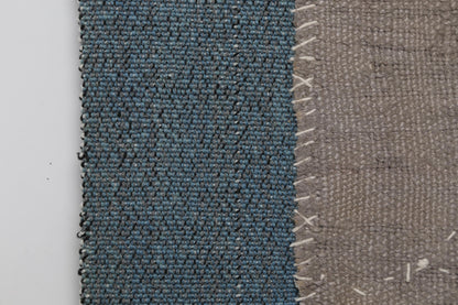 3x4 Vintage Tapestry Rug, Hemp Wool Striped Turkish Textile, Neutral Woven Wall Art
