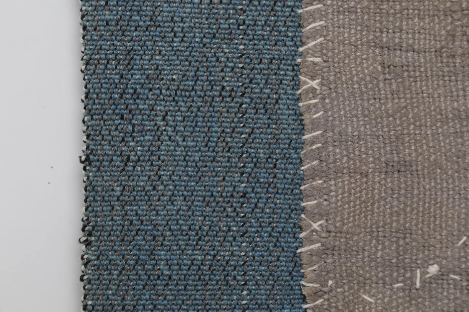 3x4 Vintage Tapestry Rug, Hemp Wool Striped Turkish Textile, Neutral Woven Wall Art