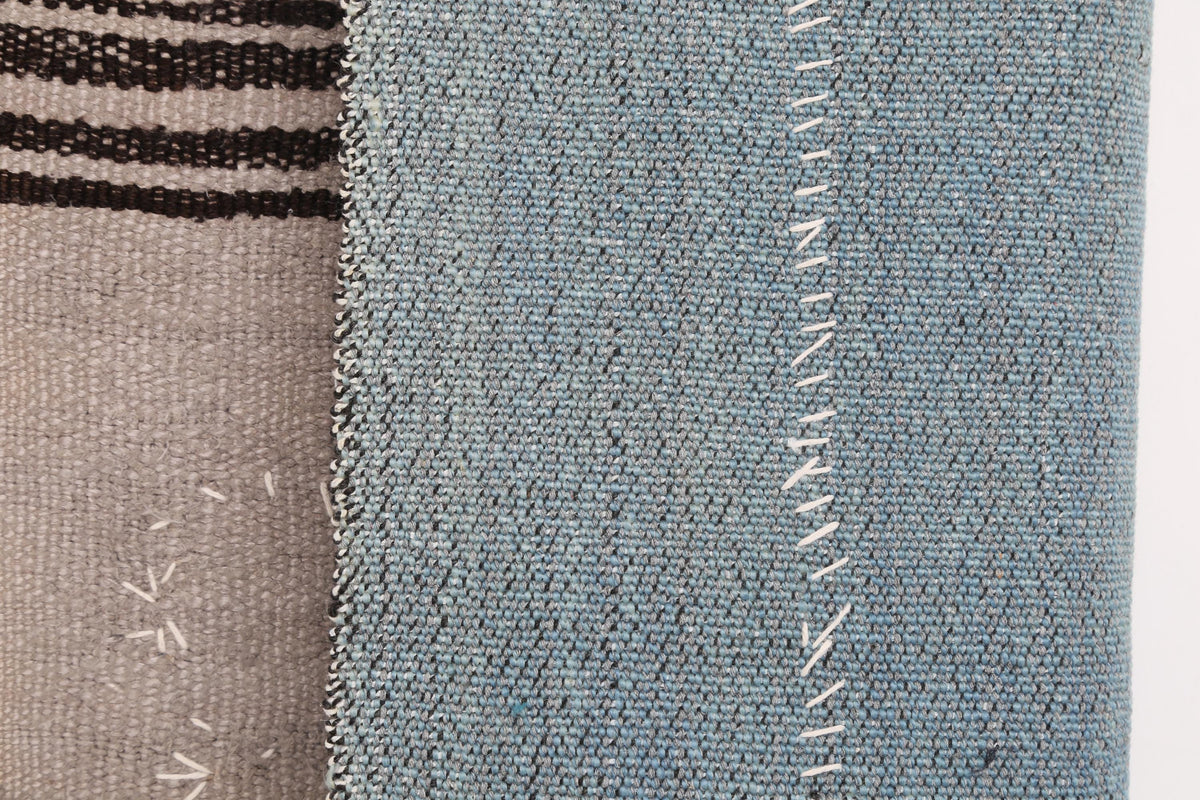 3x4 Vintage Tapestry Rug, Hemp Wool Striped Turkish Textile, Neutral Woven Wall Art