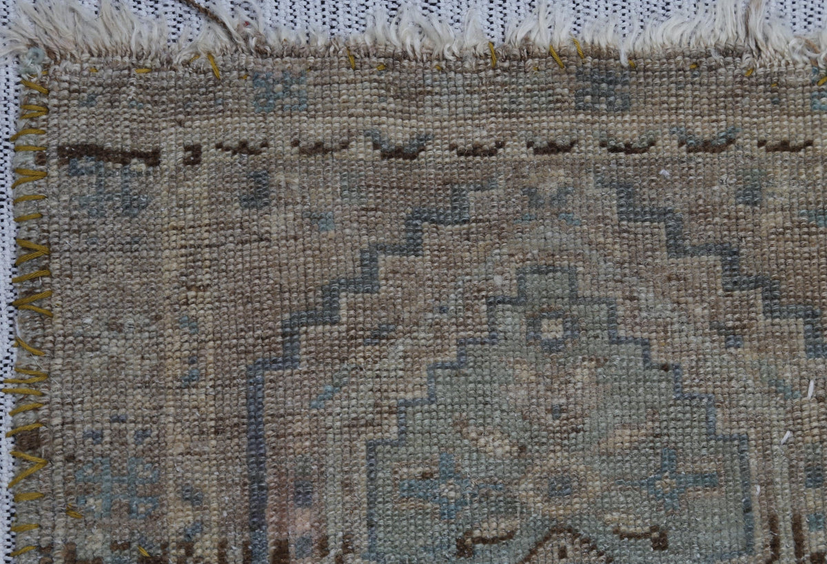 3x4 Vintage Turkish Wool Tapestry Rug,Wall Art, Neutral Textile Hanging