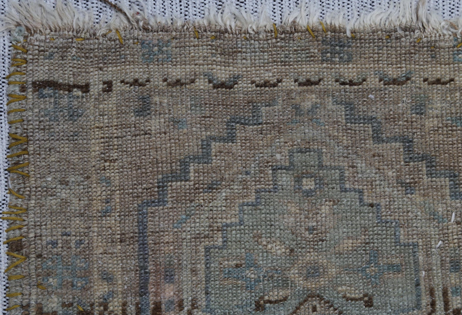 3x4 Vintage Turkish Wool Tapestry Rug,Wall Art, Neutral Textile Hanging