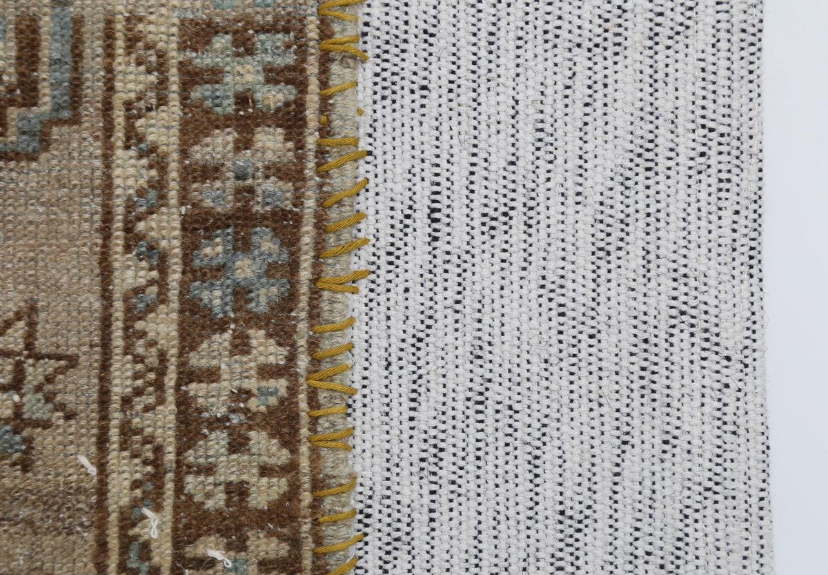 3x4 Vintage Turkish Wool Tapestry Rug,Wall Art, Neutral Textile Hanging
