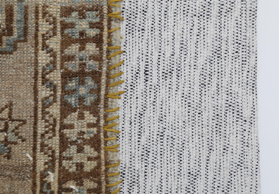 3x4 Vintage Turkish Wool Tapestry Rug,Wall Art, Neutral Textile Hanging