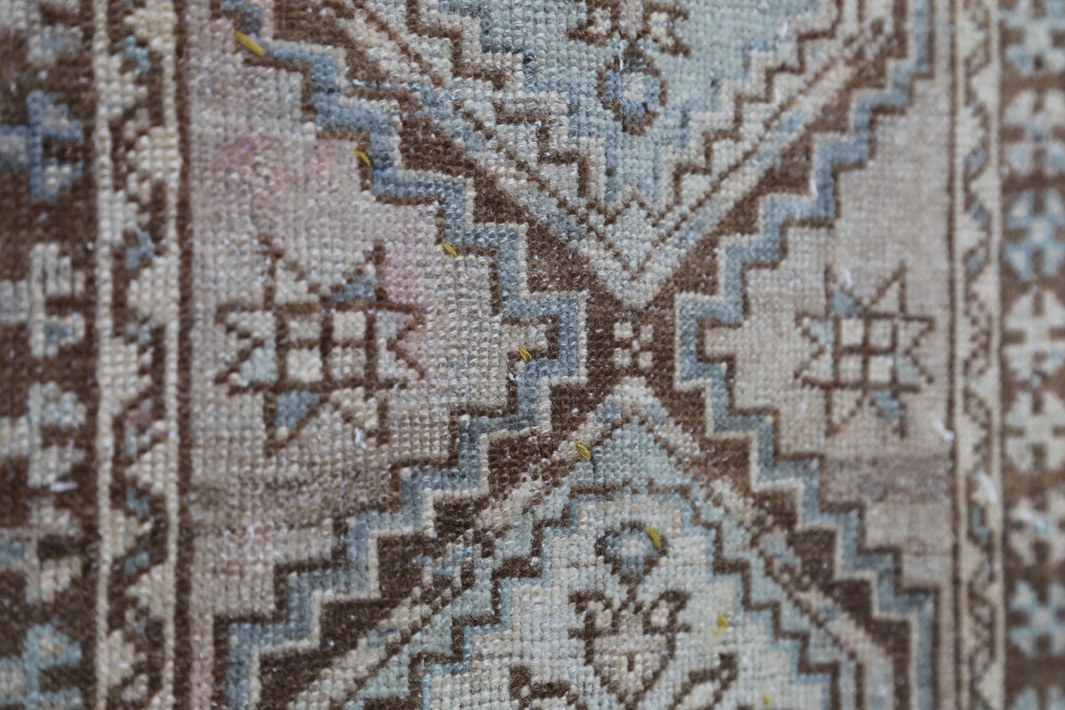 3x4 Vintage Turkish Wool Tapestry Rug,Wall Art, Neutral Textile Hanging