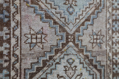 3x4 Vintage Turkish Wool Tapestry Rug,Wall Art, Neutral Textile Hanging