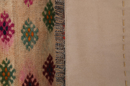 2x3 Vintage Turkish Kilim Tapestry, Wool  Wall Hanging, Geometric Woven Textile Wall Art